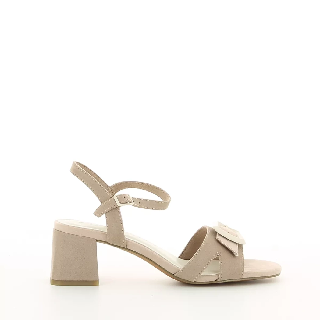 Image (2) de la chaussures Marco Tozzi - Sandales et Nu-Pieds Taupe en Cuir synthétique