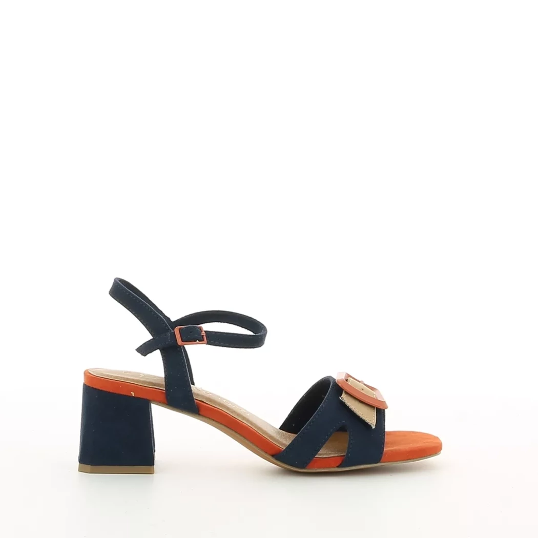 Image (2) de la chaussures Marco Tozzi - Sandales et Nu-Pieds Bleu en Cuir synthétique