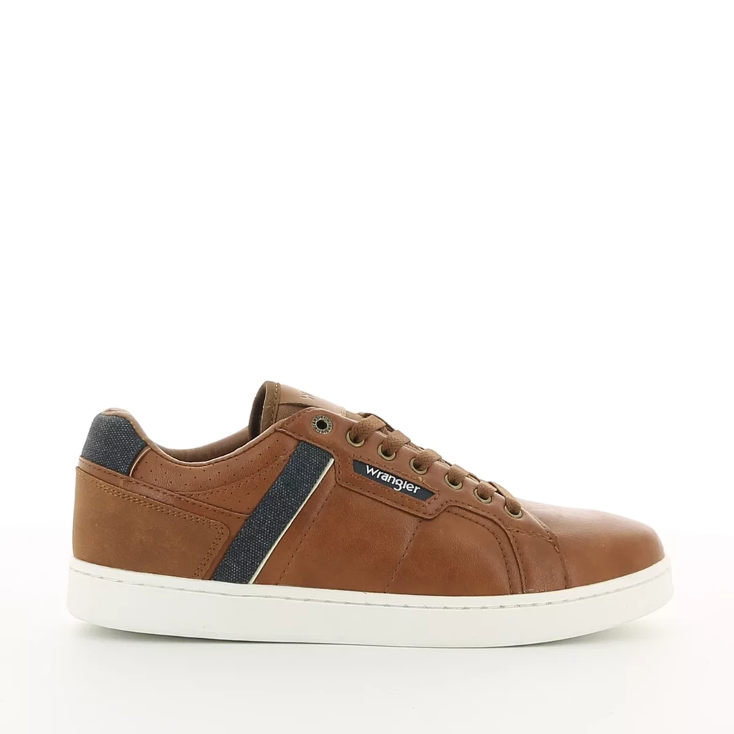 Image (2) de la chaussures Wrangler - Baskets Cuir naturel / Cognac en Cuir synthétique