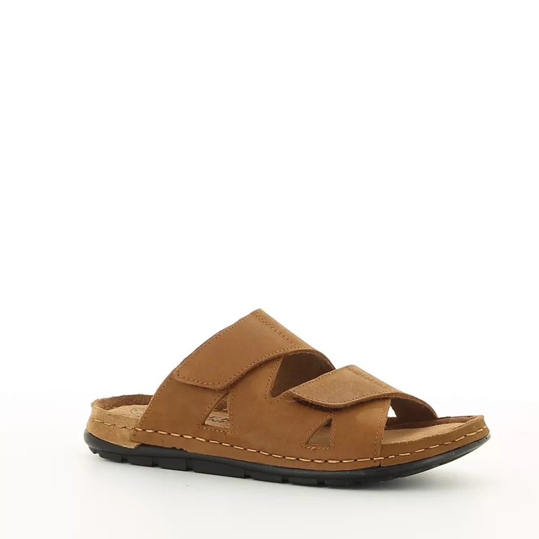 Image (1) de la chaussures Trek Stone - Mules et Sabots Cuir naturel / Cognac en Cuir