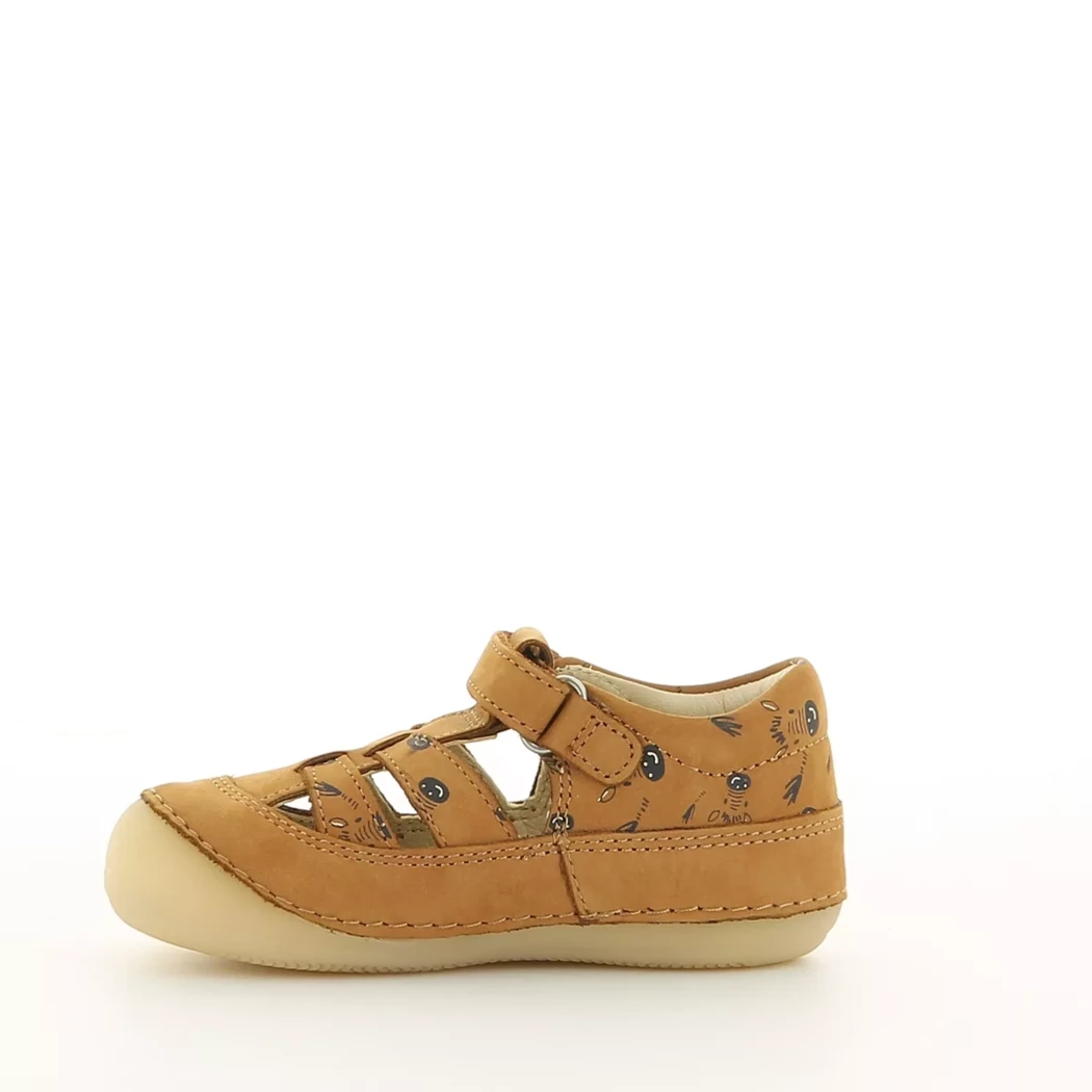Image (4) de la chaussures Kickers - Bottines ouvertes Cuir naturel / Cognac en Cuir nubuck