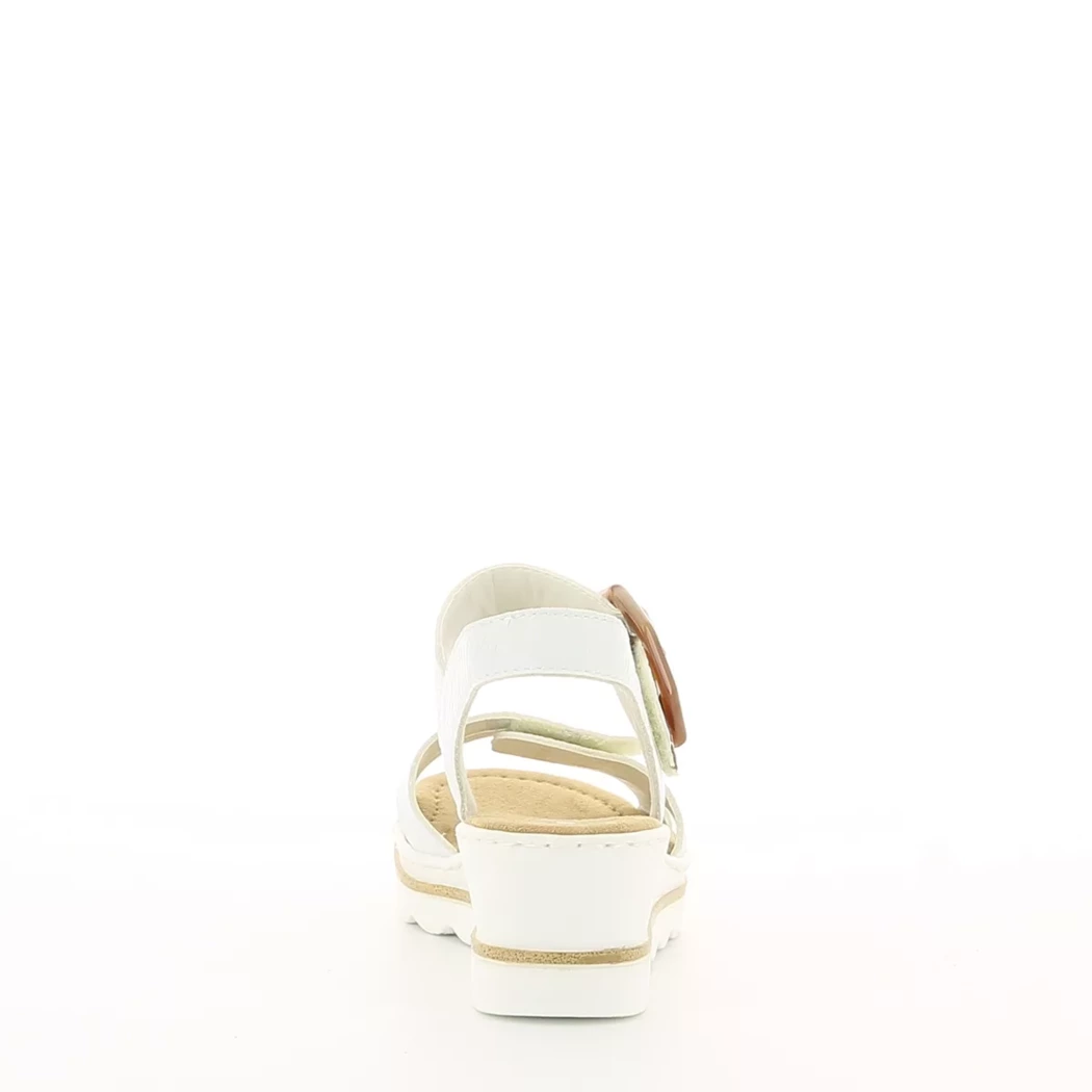 Image (3) de la chaussures Rieker - Sandales et Nu-Pieds Blanc en Cuir synthétique
