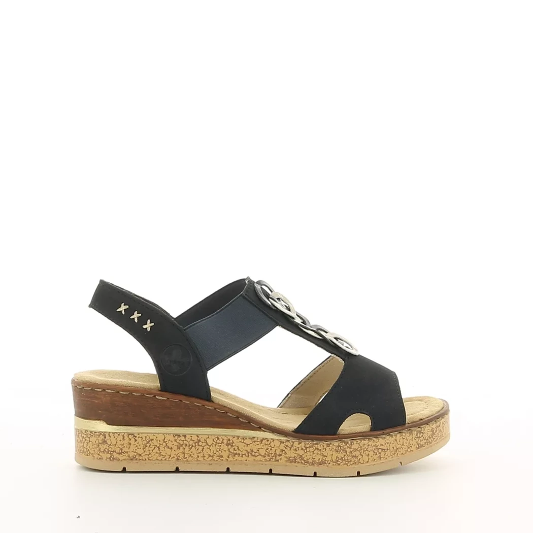Image (2) de la chaussures Rieker - Sandales et Nu-Pieds Bleu en Cuir synthétique