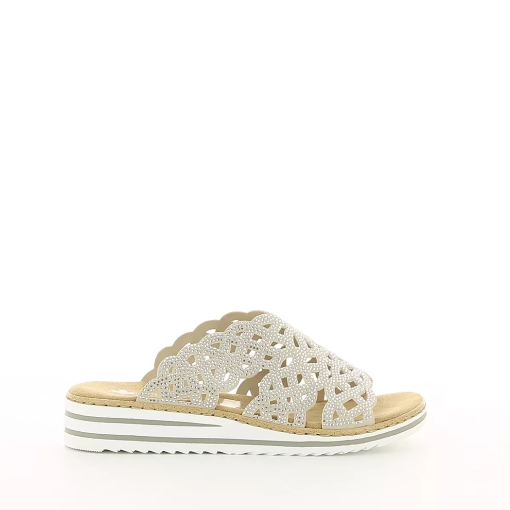 Image (2) de la chaussures Rieker - Mules et Sabots Beige en Cuir synthétique