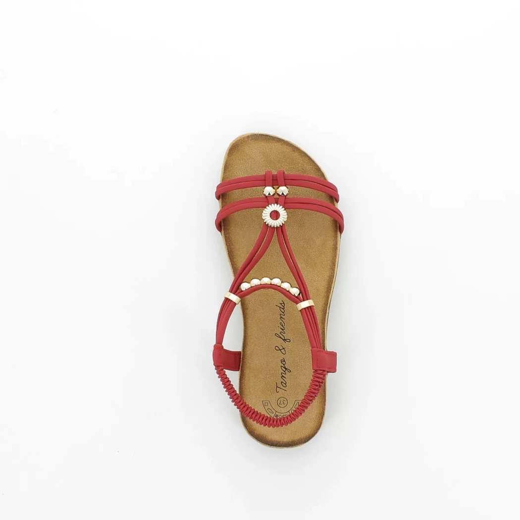 Image (6) de la chaussures Tango and Friends - Sandales et Nu-Pieds Rouge en Cuir synthétique