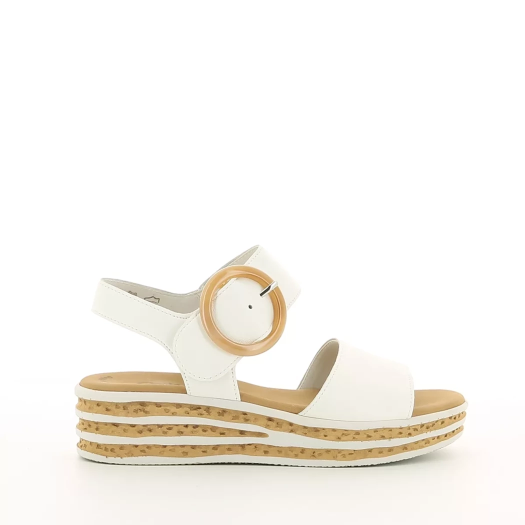 Image (2) de la chaussures Gabor - Sandales et Nu-Pieds Blanc en Cuir