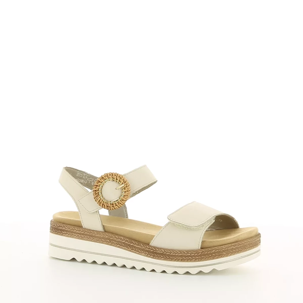 Image (1) de la chaussures Remonte - Sandales et Nu-Pieds Beige en Cuir