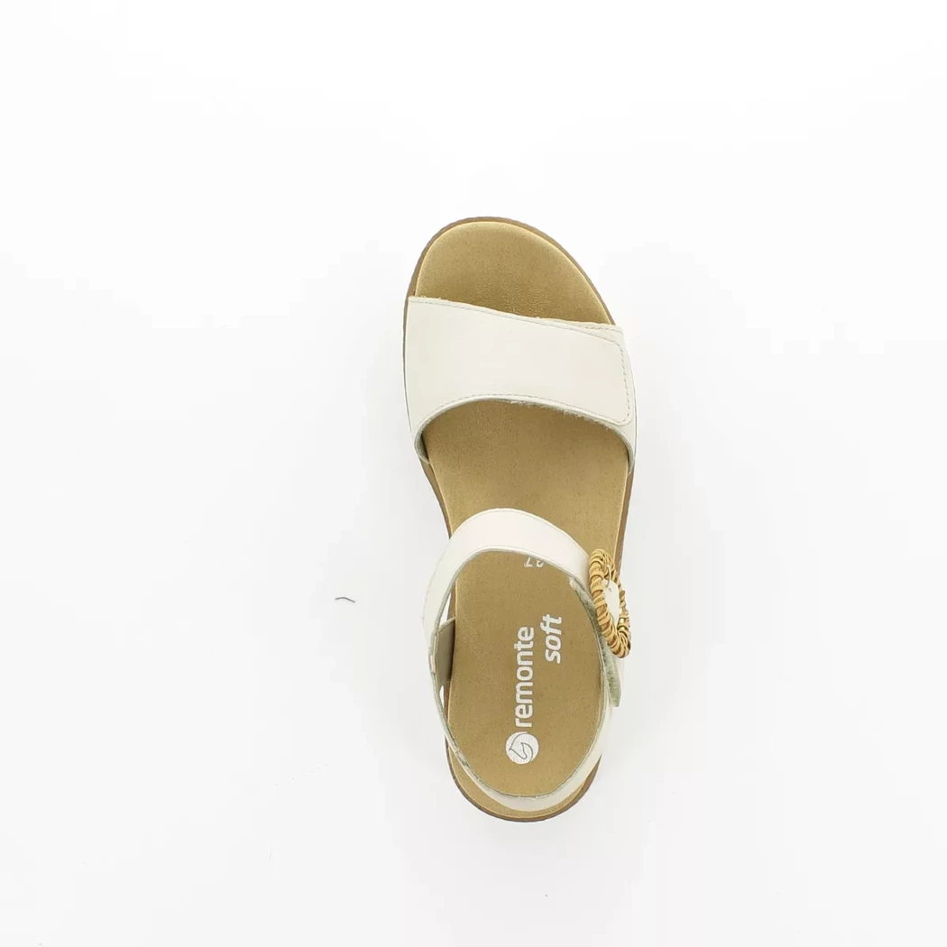 Image (6) de la chaussures Remonte - Sandales et Nu-Pieds Beige en Cuir
