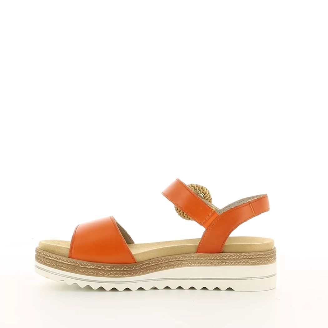 Image (4) de la chaussures Remonte - Sandales et Nu-Pieds Orange en Cuir