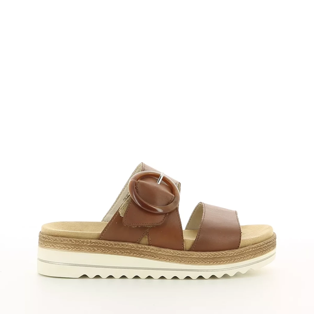 Image (2) de la chaussures Remonte - Mules et Sabots Cuir naturel / Cognac en Cuir