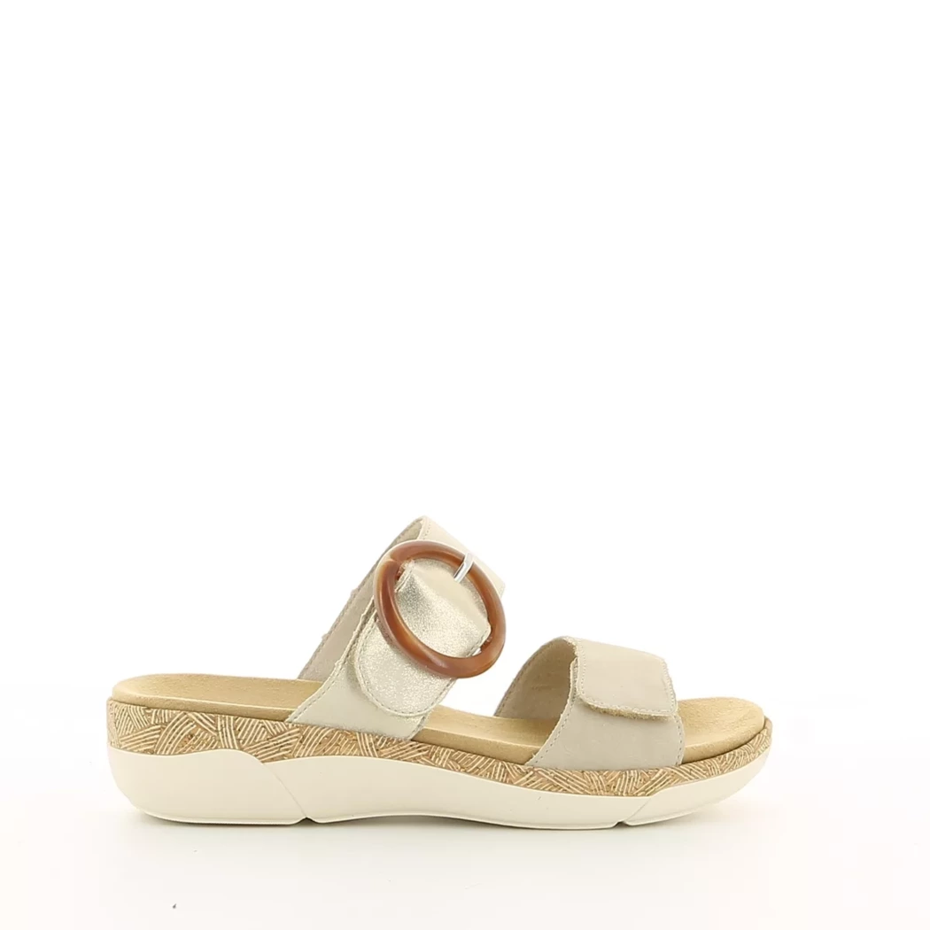 Image (2) de la chaussures Remonte - Mules et Sabots Taupe en Cuir synthétique