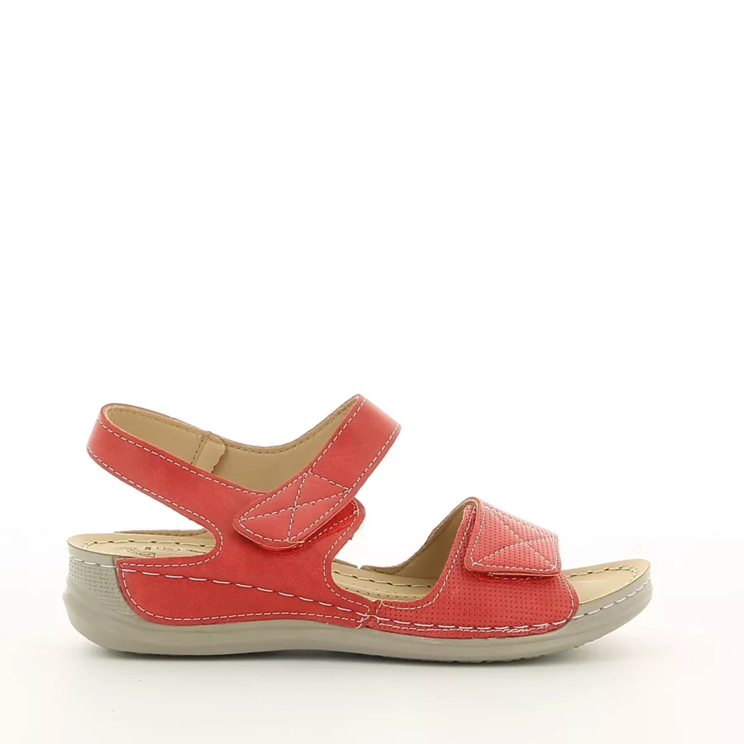 Image (2) de la chaussures Tango and Friends - Sandales et Nu-Pieds Rouge en Cuir synthétique