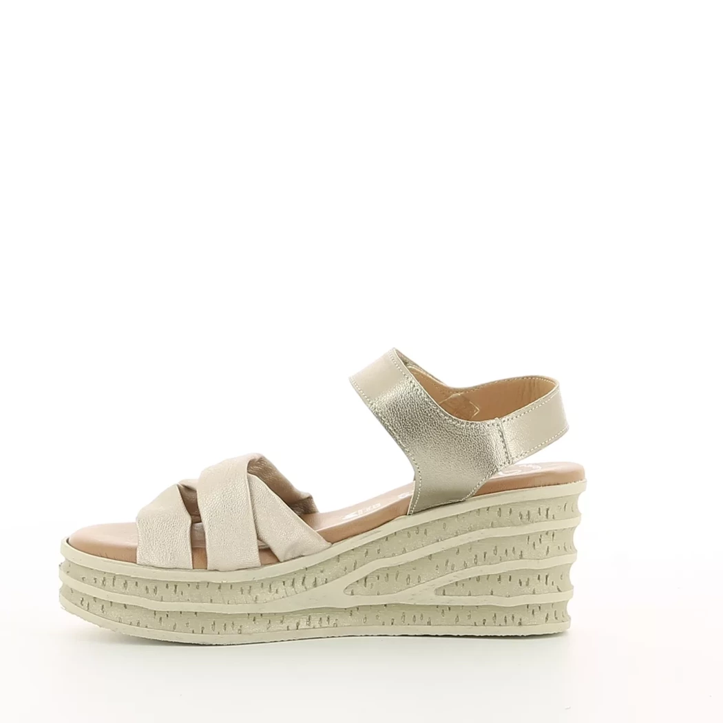 Image (4) de la chaussures Valeria's - Sandales et Nu-Pieds Taupe en Cuir