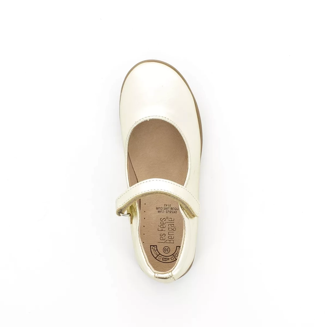 Image (6) de la chaussures Les Fees de Bengale - Ballerines Or / Bronze / Platine en Cuir