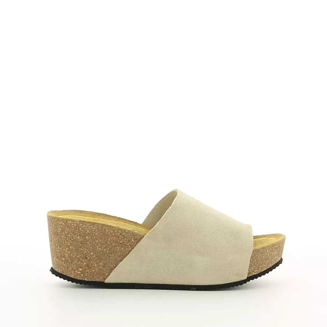 Image (2) de la chaussures Bio Divina - Mules et Sabots Beige en Cuir nubuck