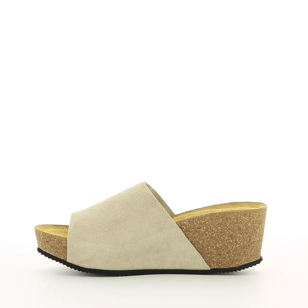 Image (4) de la chaussures Bio Divina - Mules et Sabots Beige en Cuir nubuck