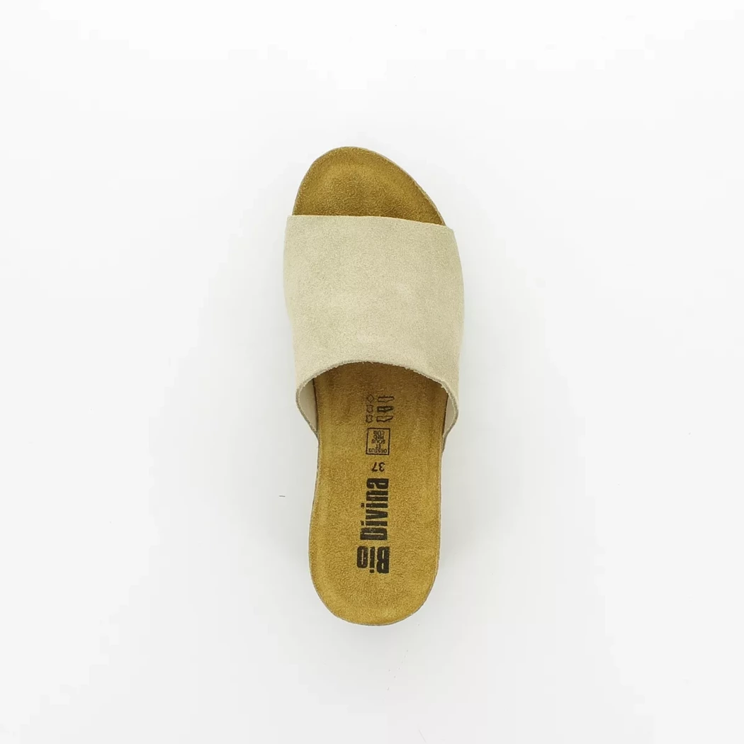 Image (6) de la chaussures Bio Divina - Mules et Sabots Beige en Cuir nubuck