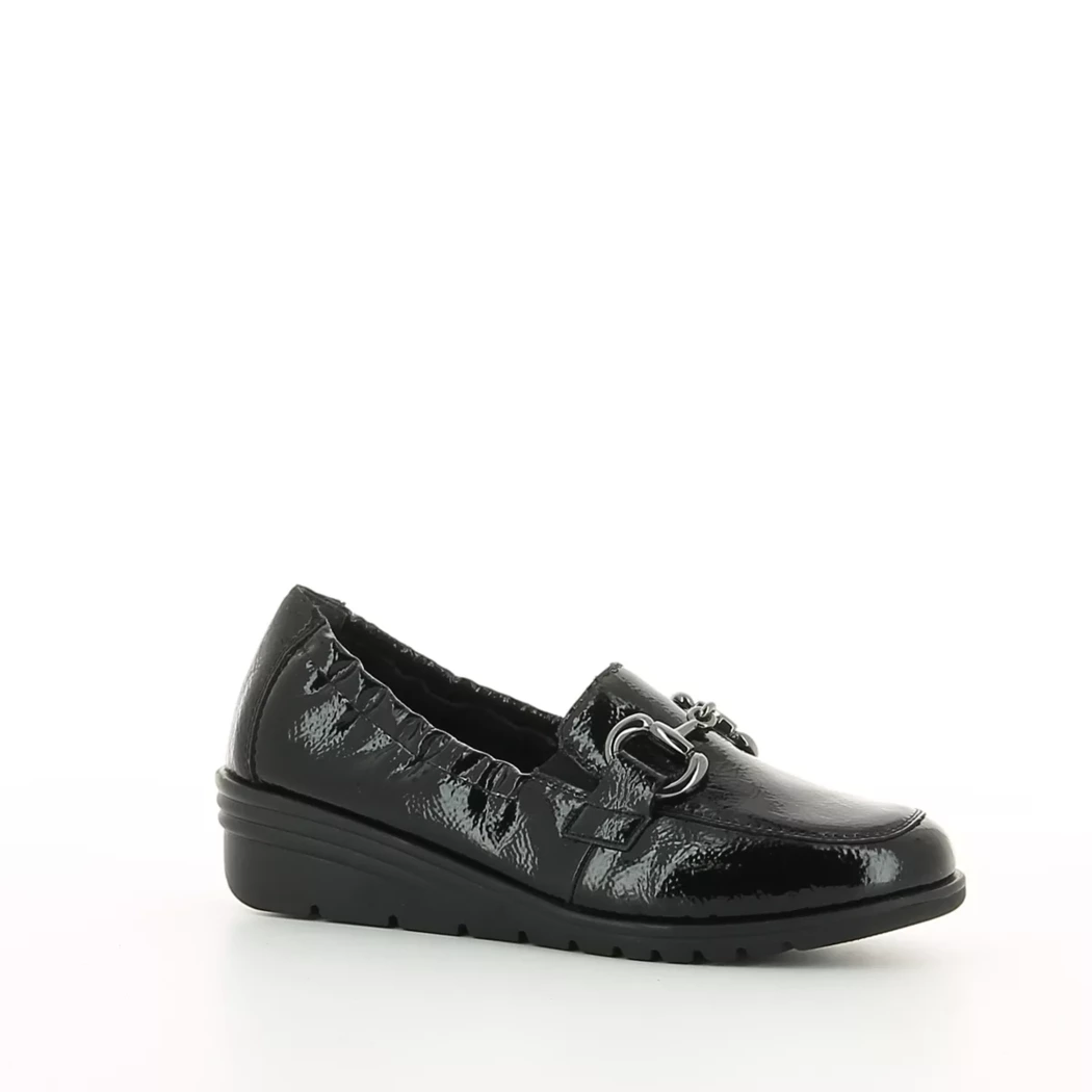 Image (1) de la chaussures Rieker - Mocassins Noir en Cuir vernis
