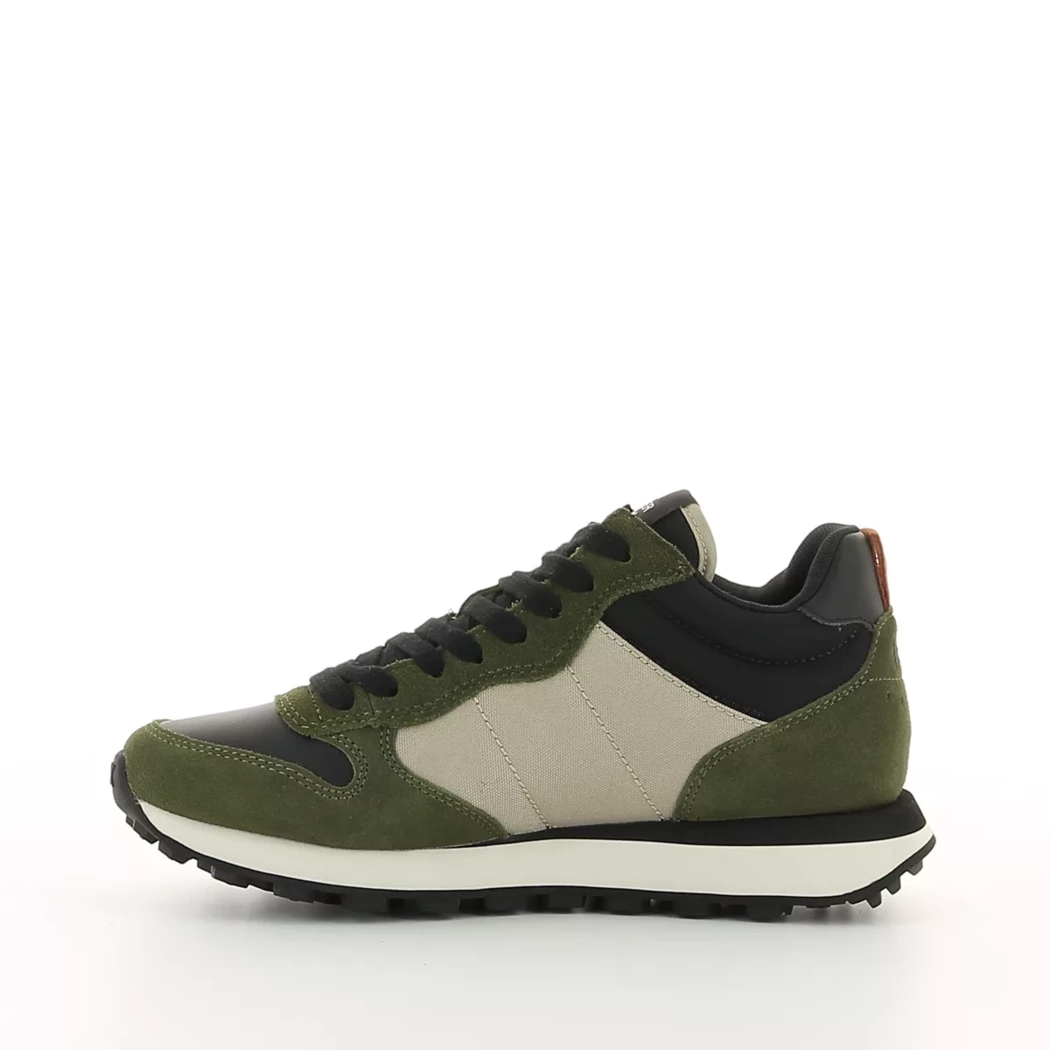 Image (4) de la chaussures Sun68 - Baskets Vert en Cuir nubuck