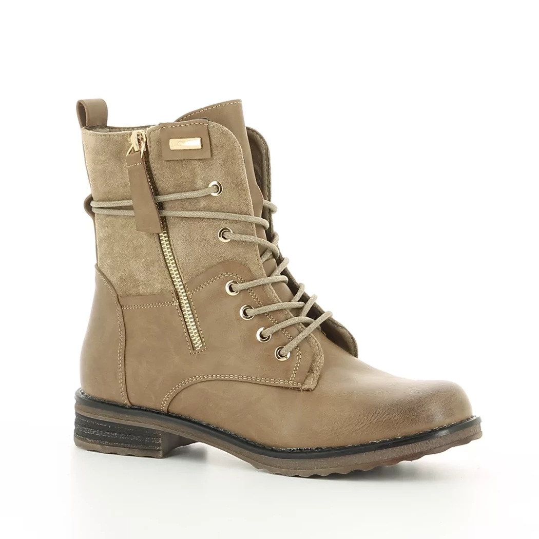 Image (1) de la chaussures Fashion Victim - Bottines Taupe en Cuir synthétique