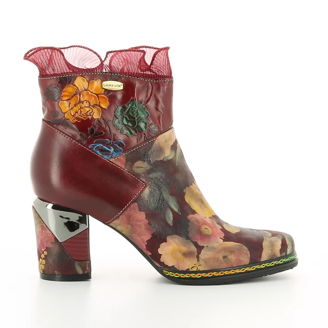 Image (2) de la chaussures Laura Vita - Boots Bordeaux en Multi-Matières