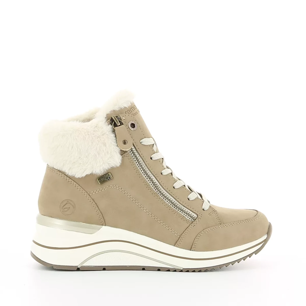 Image (2) de la chaussures Remonte - Bottines Taupe en Cuir nubuck