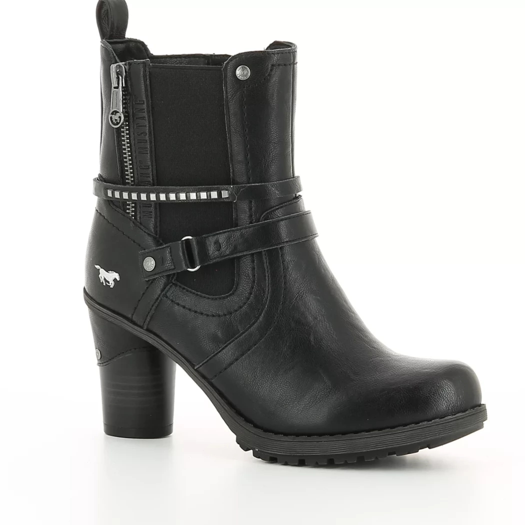 Image (1) de la chaussures Mustang - Boots Noir en Cuir synthétique