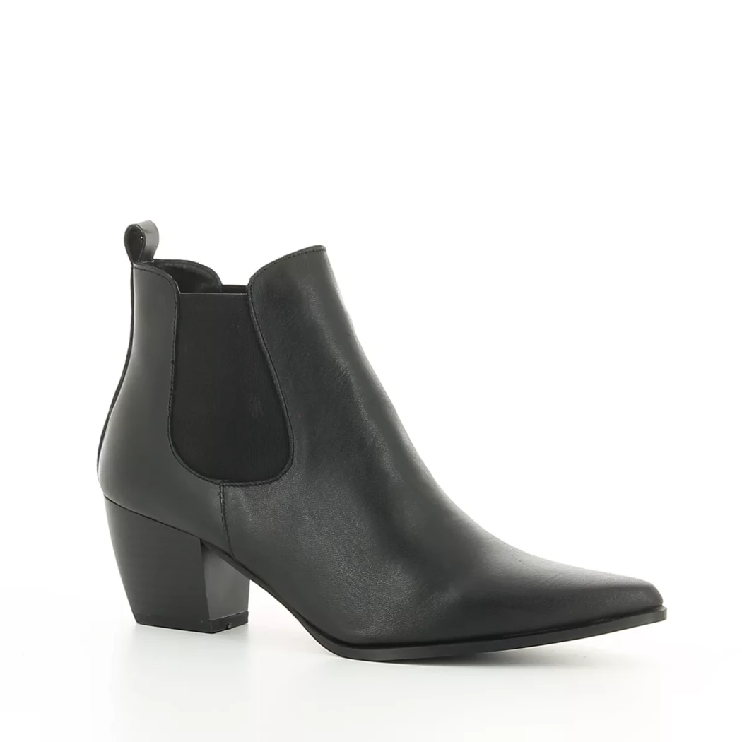 Image (1) de la chaussures Nuit Platine - Boots Noir en Cuir