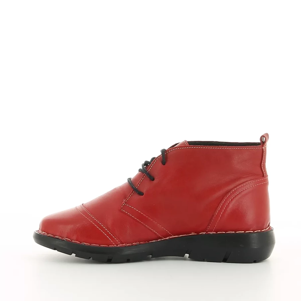 Image (4) de la chaussures Diabolo Studio - Bottines Rouge en Cuir