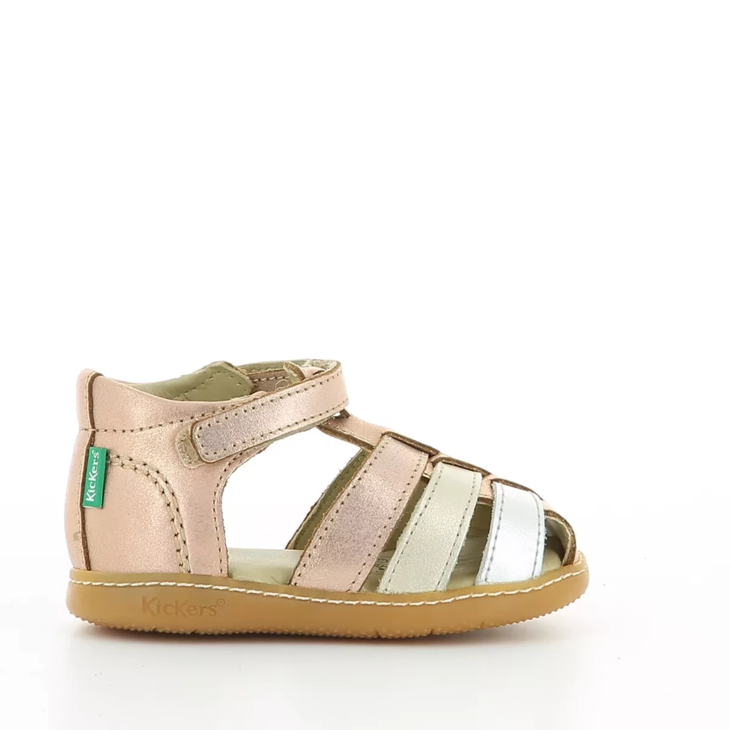Image (2) de la chaussures Kickers - Sandales et Nu-Pieds Rose en Cuir
