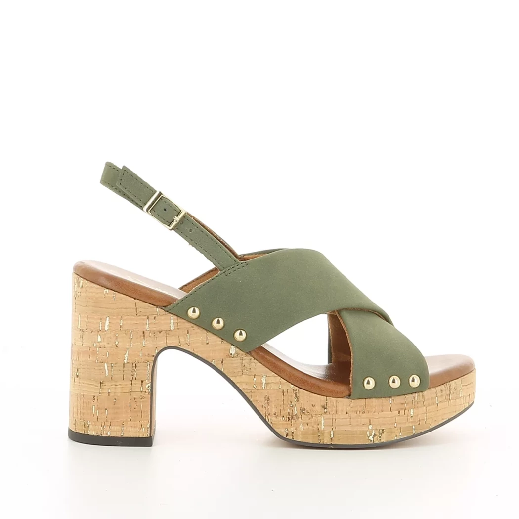 Image (2) de la chaussures Marco Tozzi - Sandales et Nu-Pieds Vert en Cuir synthétique