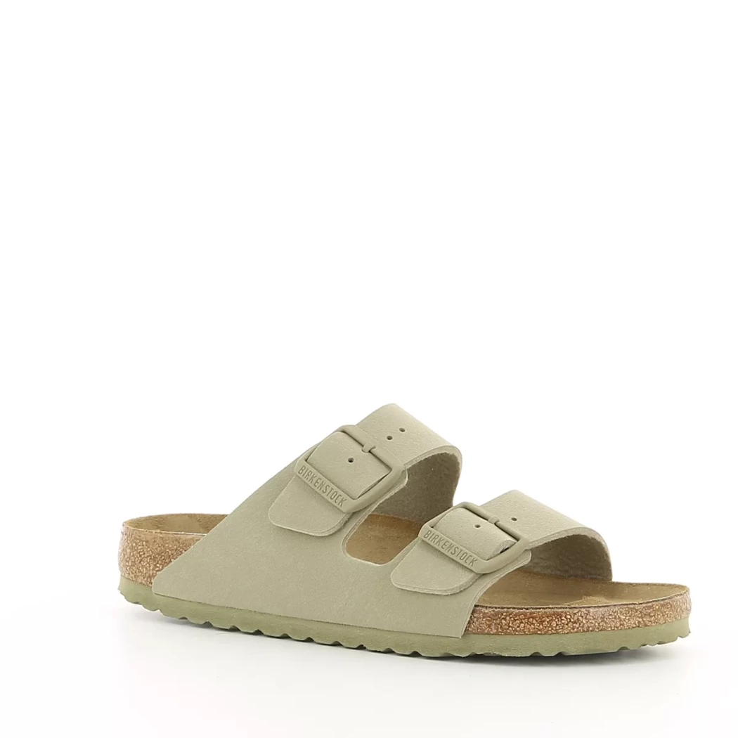 Image (1) de la chaussures Birkenstock - Mules et Sabots Vert en Cuir synthétique