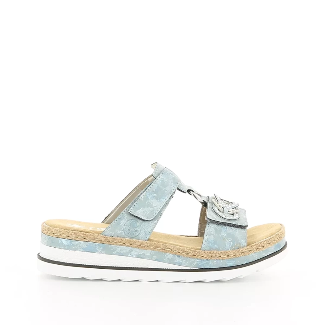Image (2) de la chaussures Rieker - Mules et Sabots Bleu en Cuir synthétique