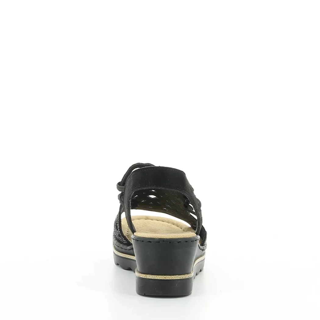Image (3) de la chaussures Rieker - Sandales et Nu-Pieds Noir en Cuir synthétique