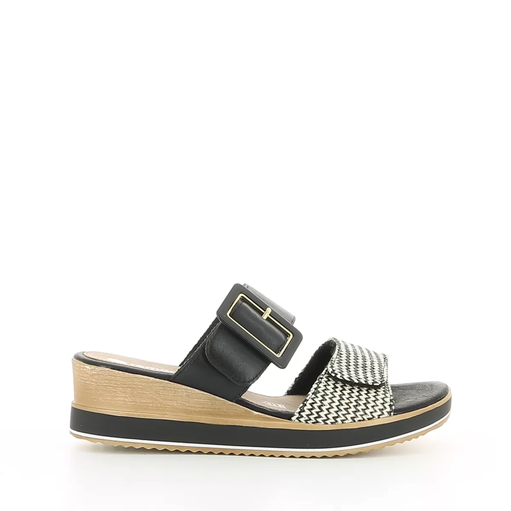 Image (2) de la chaussures Remonte - Mules et Sabots Noir en Cuir