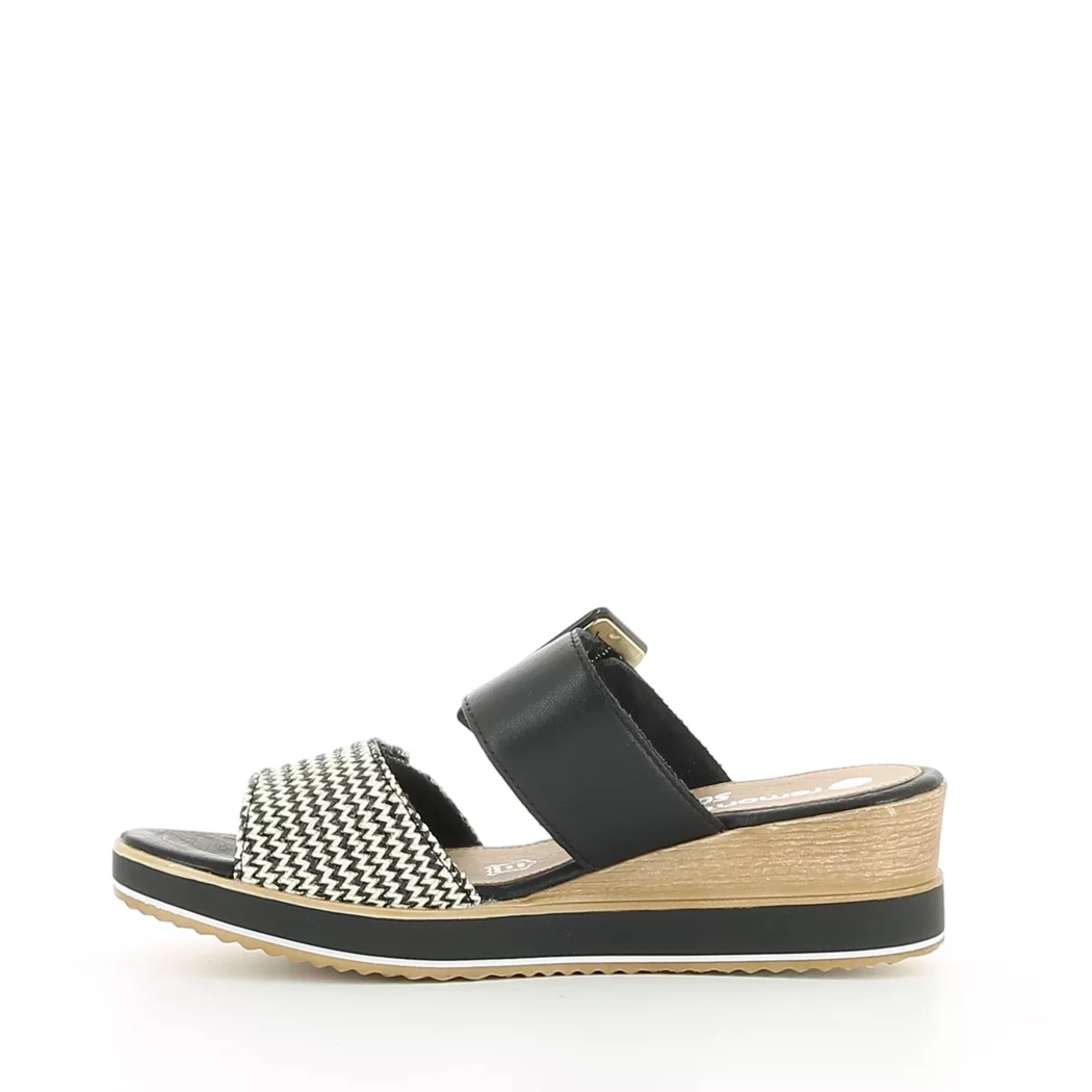 Image (4) de la chaussures Remonte - Mules et Sabots Noir en Cuir