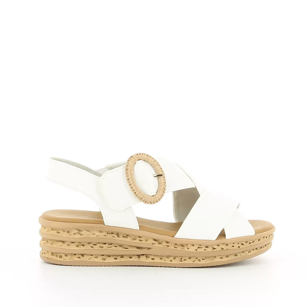 Image (2) de la chaussures Gabor - Sandales et Nu-Pieds Blanc en Cuir