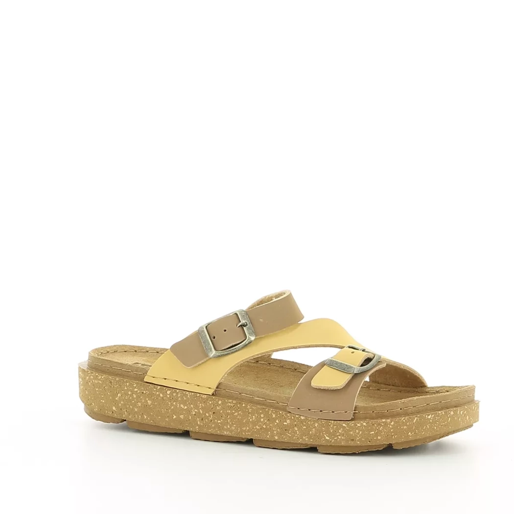 Image (1) de la chaussures Moran's - Mules et Sabots Jaune en Cuir synthétique