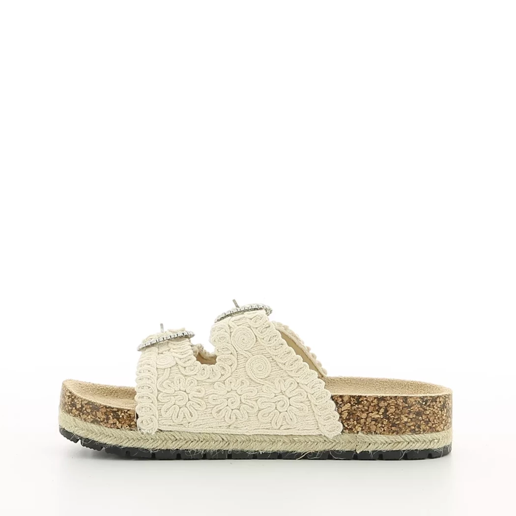 Image (4) de la chaussures Pretty Stories - Mules et Sabots Beige en Textile