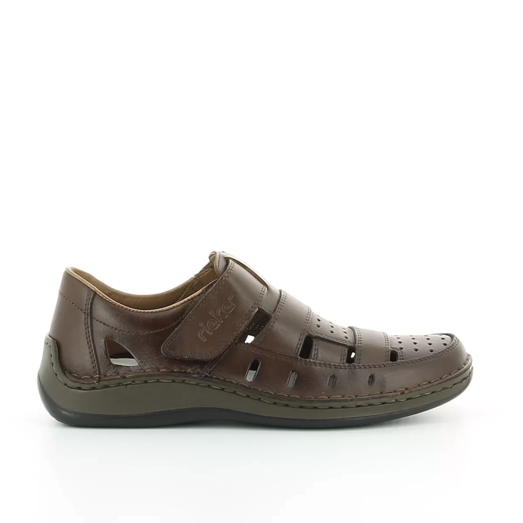 Image (2) de la chaussures Rieker - Sandales et Nu-Pieds Marron en Cuir