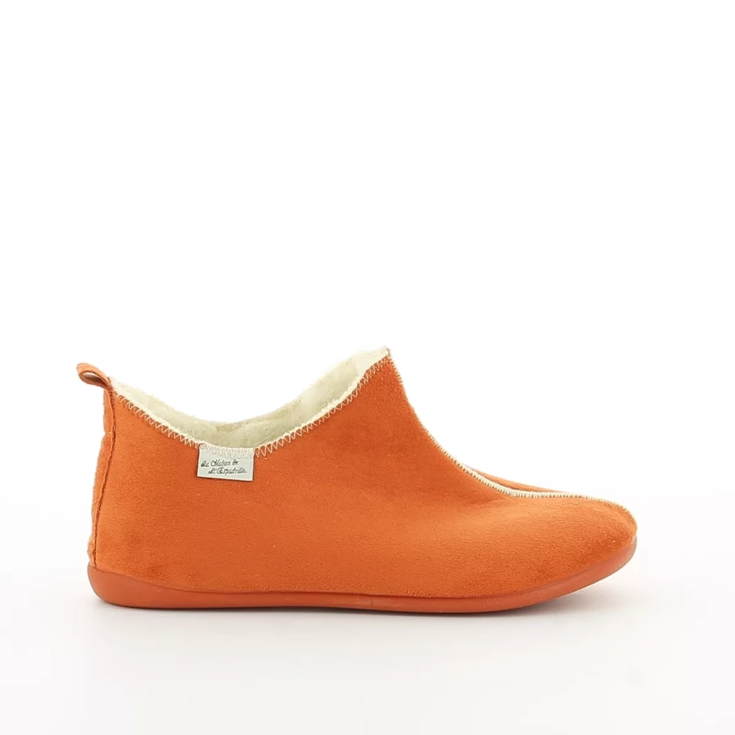 Image (2) de la chaussures La Maison de l'Espadrille - Pantoufles et Chaussons Orange en Cuir nubuck
