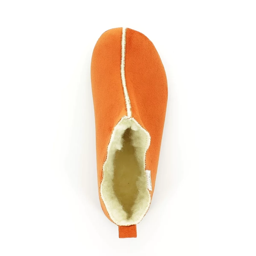 Image (6) de la chaussures La Maison de l'Espadrille - Pantoufles et Chaussons Orange en Cuir nubuck