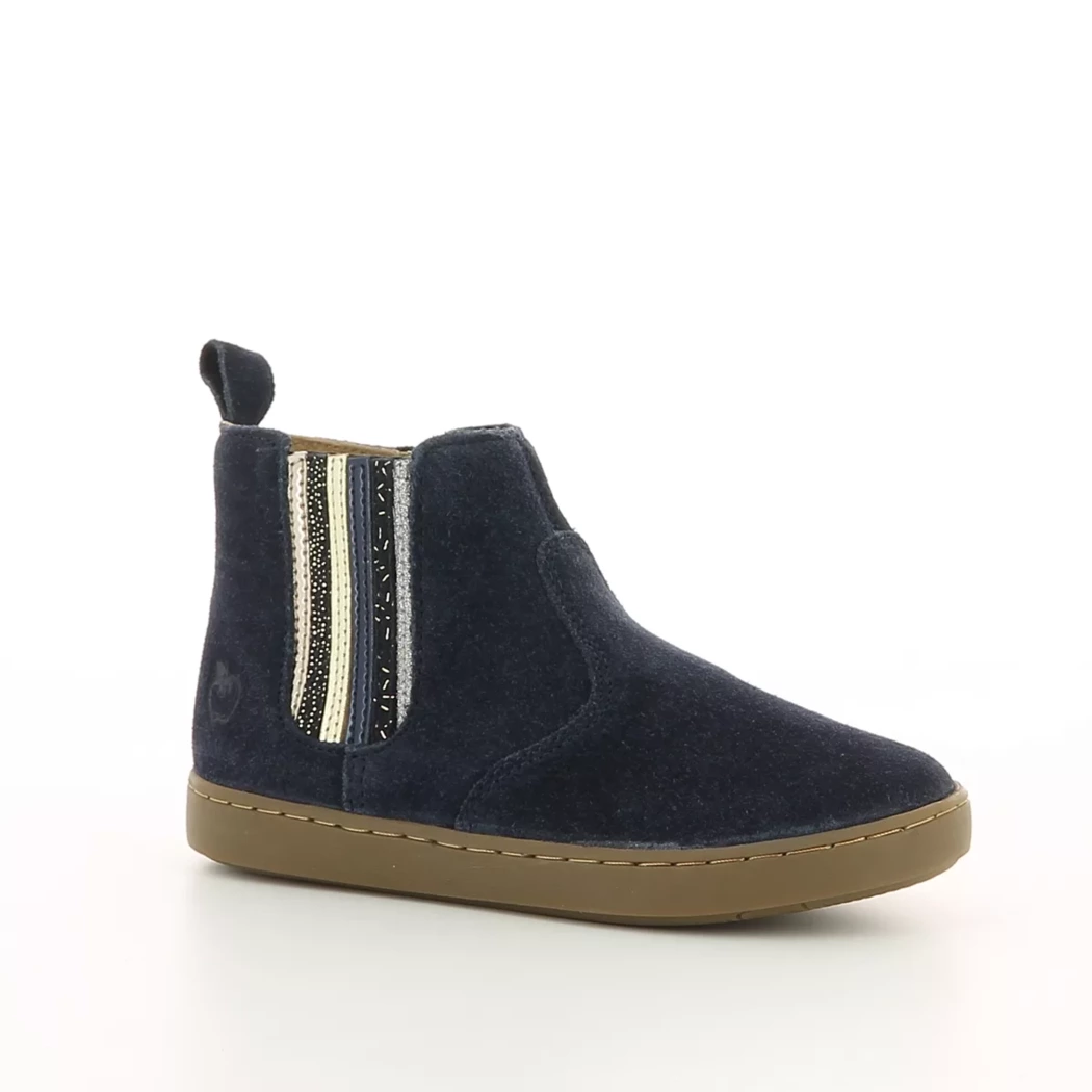 Image (1) de la chaussures Shoo pom - Boots Bleu en Cuir nubuck