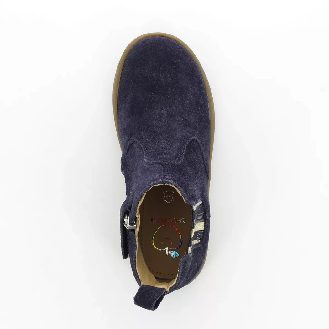 Image (6) de la chaussures Shoo pom - Boots Bleu en Cuir nubuck