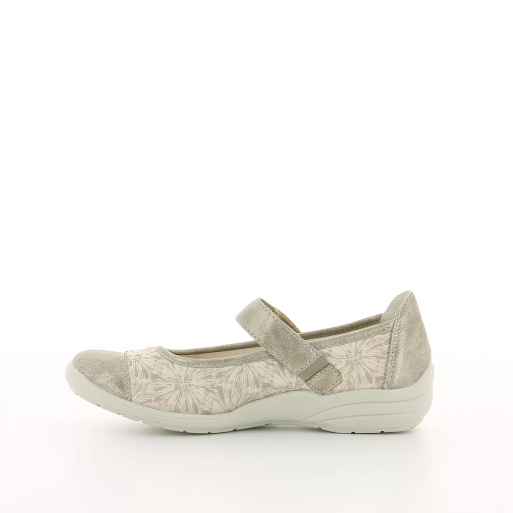 Image (4) de la chaussures Remonte - Ballerines Taupe en Cuir et textile