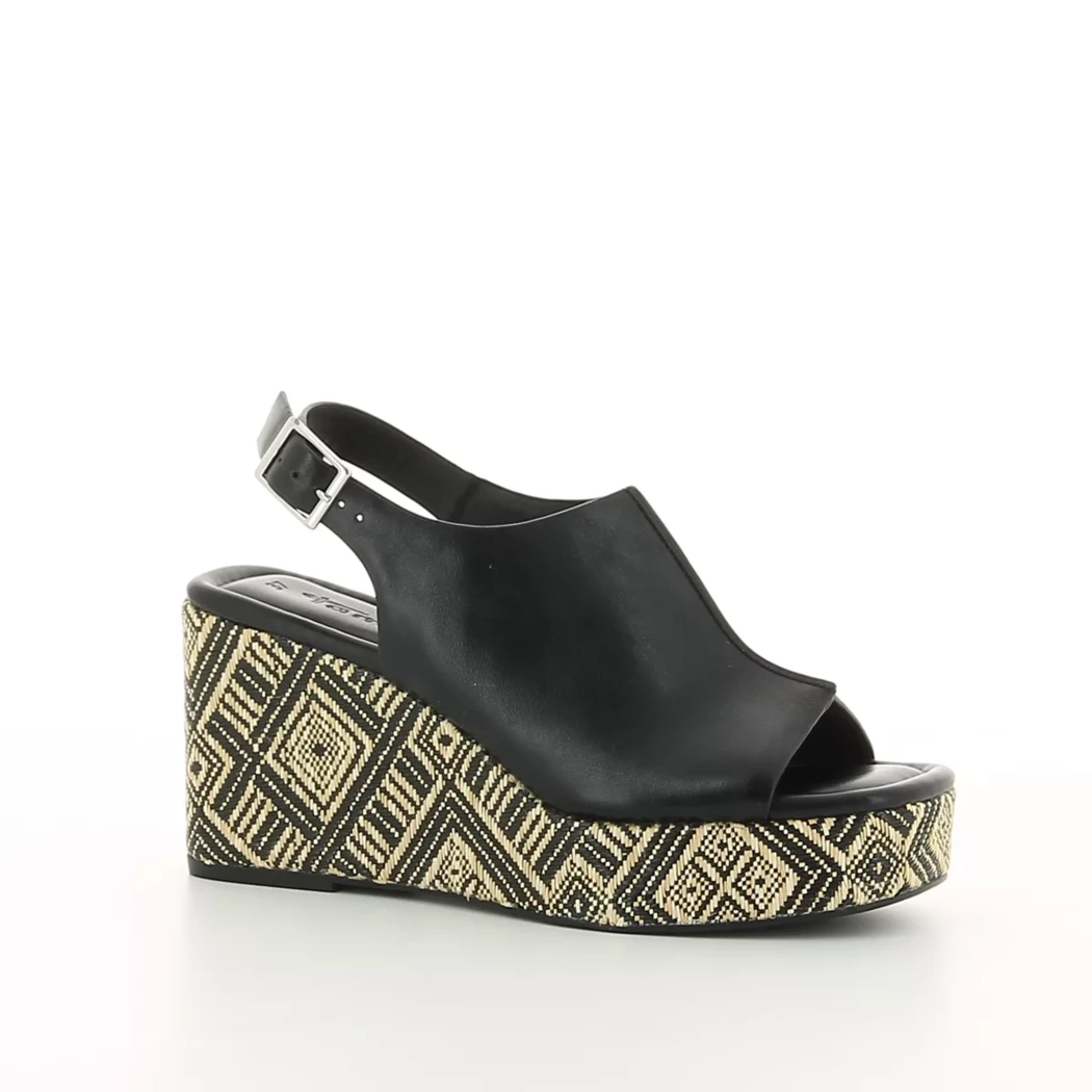 Image (1) de la chaussures Tamaris - Sandales et Nu-Pieds Noir en Cuir synthétique