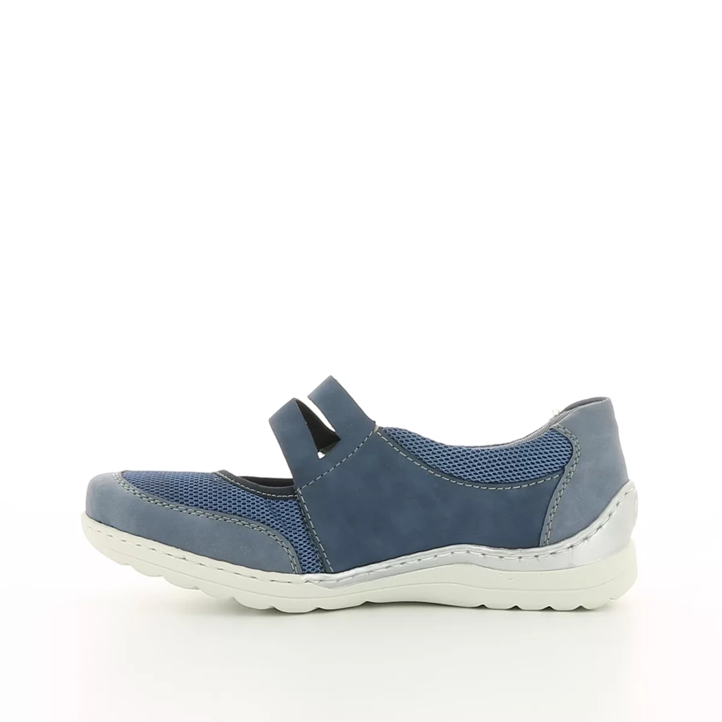 Image (4) de la chaussures Rieker - Ballerines Bleu en Textile