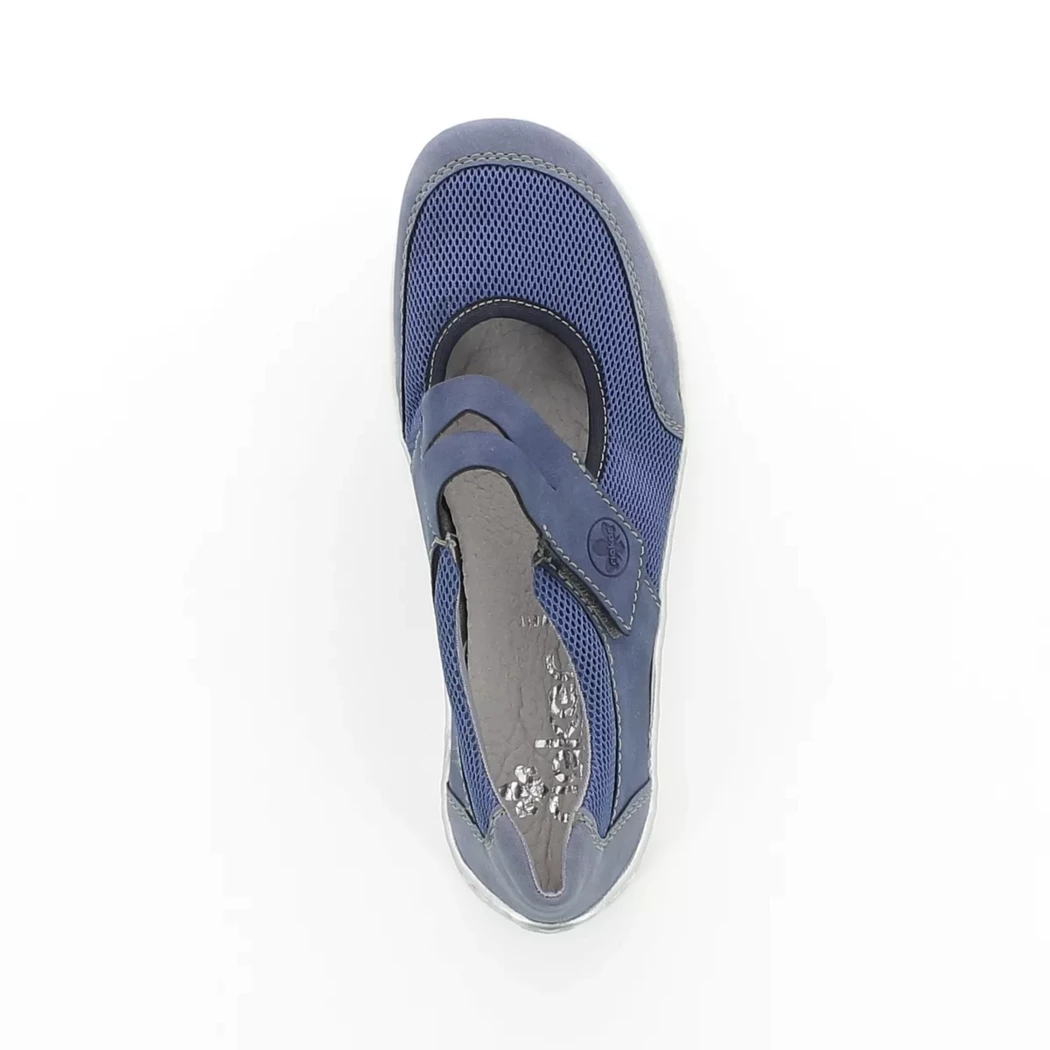 Image (6) de la chaussures Rieker - Ballerines Bleu en Textile