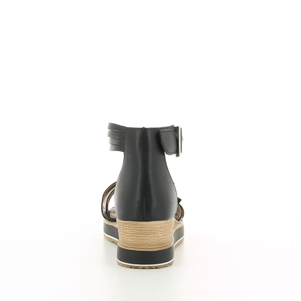 Image (3) de la chaussures Remonte - Sandales et Nu-Pieds Noir en Cuir