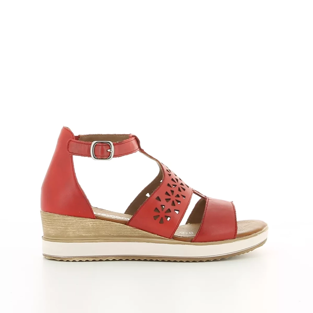 Image (2) de la chaussures Remonte - Sandales et Nu-Pieds Rouge en Cuir